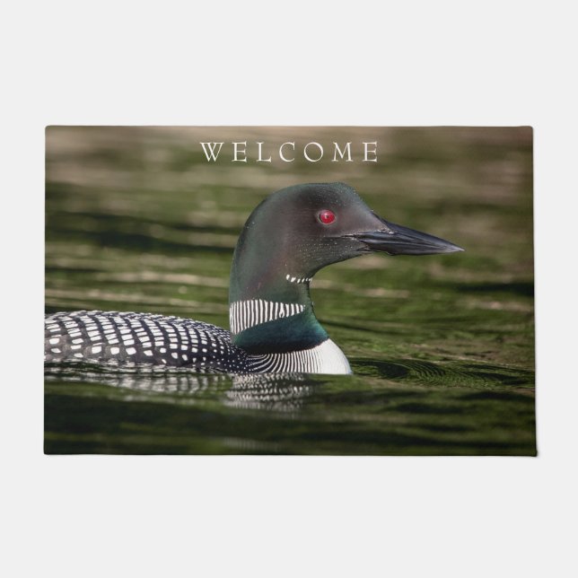 Common Loon on Jabe Pond Doormat (Front)