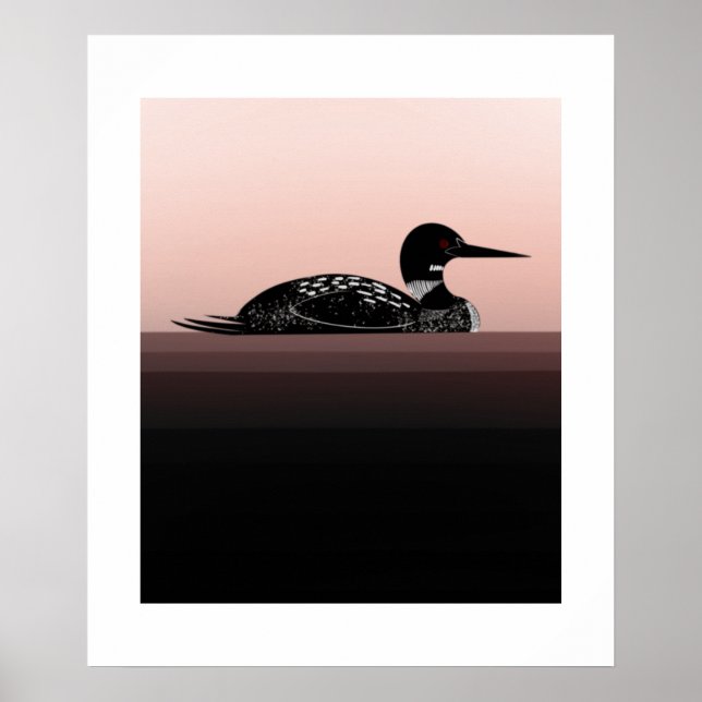 Common loon poster (Front)