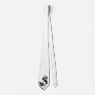 Common Loon Sketch Mens Necktie