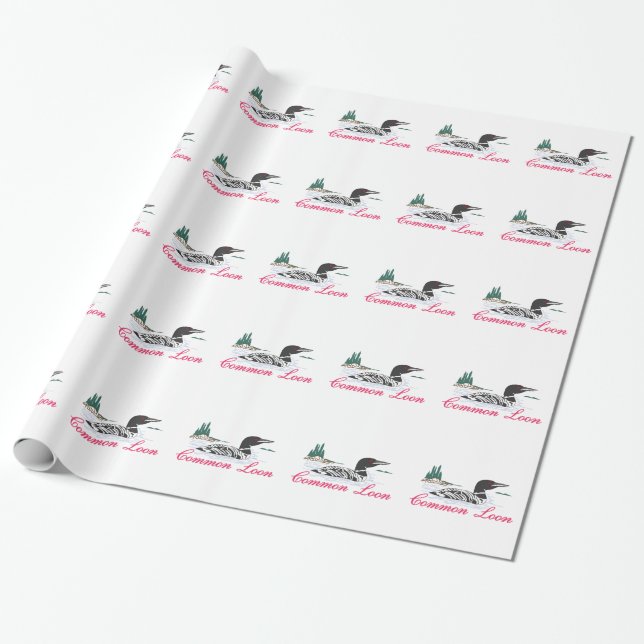 Common Loon Wrapping Paper (Unrolled)