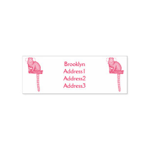 Common marmoset cartoon illustration self-inking stamp