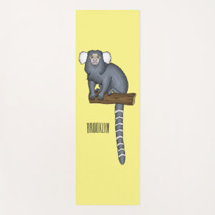 Common marmoset cartoon illustration yoga mat