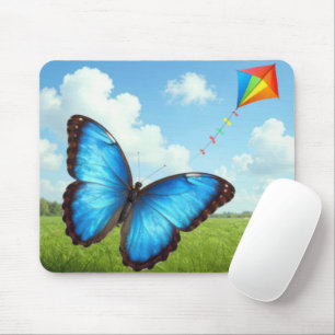 Common Morpho Butterfly Flying a Kite Mouse Pad