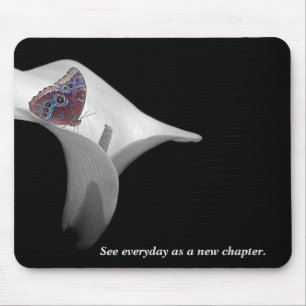 Common Morpho Butterfly on Lily Mouse Pad