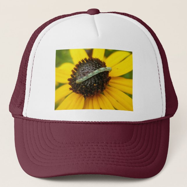 Common Pug Moth Caterpillar Coordinating Items Trucker Hat (Front)
