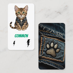 Common Punk Cat-Collector Card-Bengal Rebel Business Card