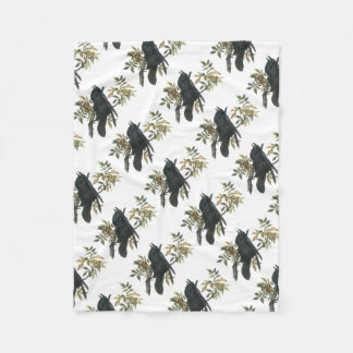 Common Raven by Audubon Fleece Blanket
