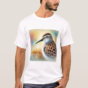Common Sandpiper 241024AREF149 - Watercolor T-Shirt