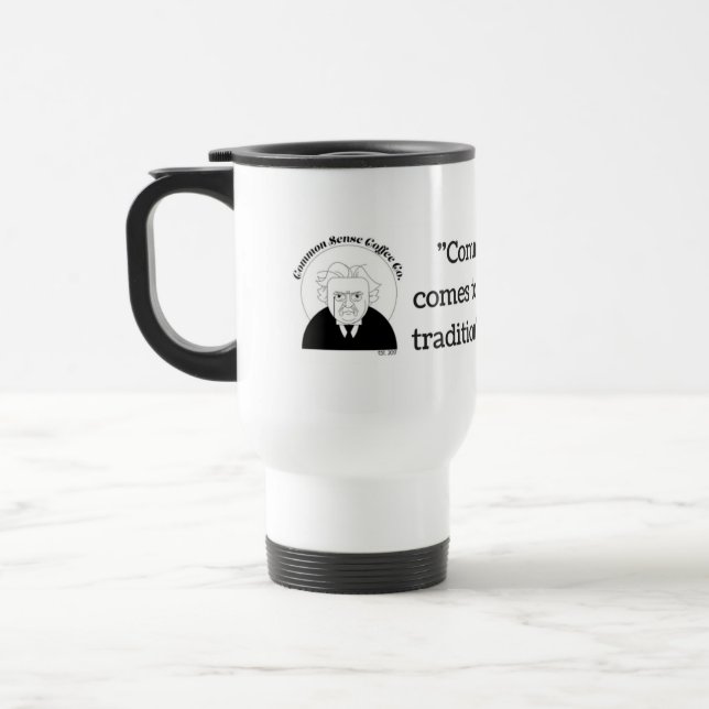 Common Sense Coffee travel mug (Left)