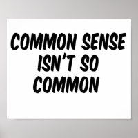 Common Sense is not so Common