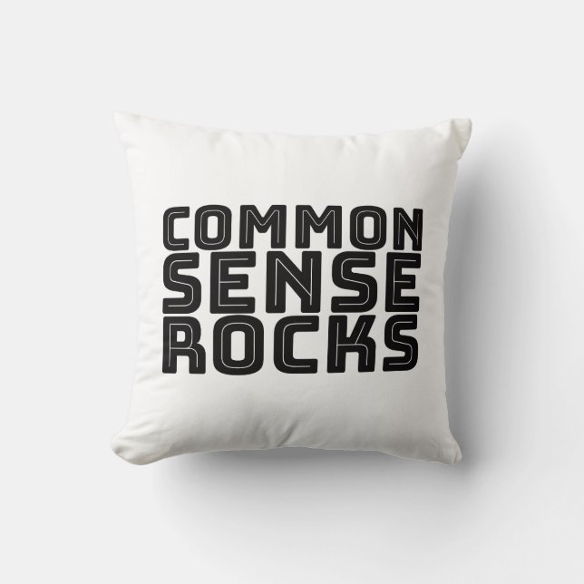 Common Sense - Logic Humour Cushion (Front)