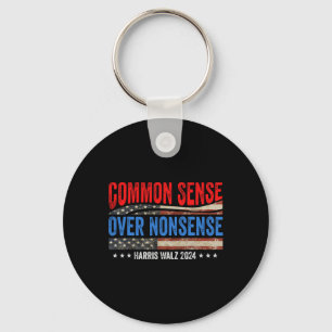 Common Sense Over Nonsense Harris Waltz Democrat P Key Ring