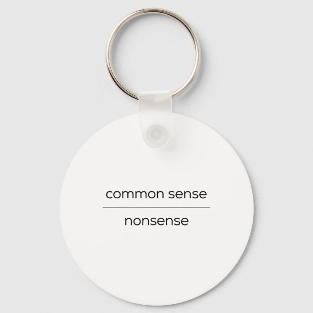 Common Sense Over Nonsense Harris Wheimer Democrat Key Ring (Front)
