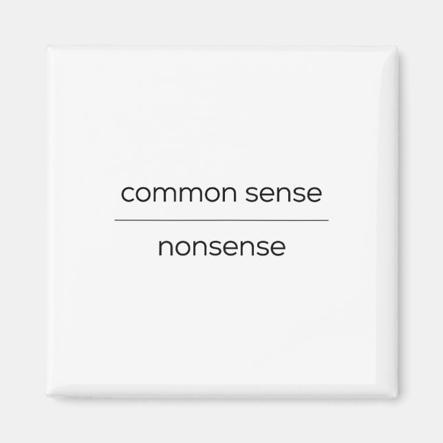 Common Sense Over Nonsense Harris Wheimer Democrat Magnet (Front)