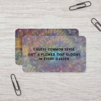 Common Sense Sarcastic Text Business Card