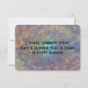 Common Sense Sarcastic Text RSVP Card