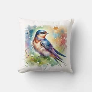 Common Swift Bird 180724AREF111 - Watercolor Cushion