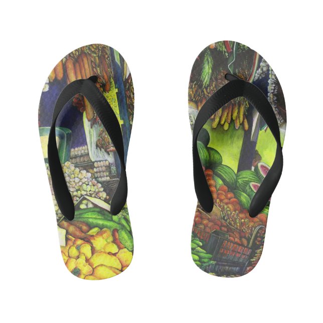 Common Threads of Human Interactions, Budapest Kid's Jandals (Footbed)