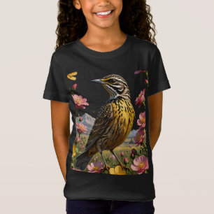 Common Western Meadowlark Surrounded By Prairie T-Shirt