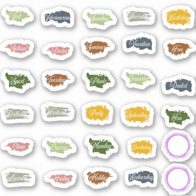 Common Words for Everyday Planners and Scrapbooks (Front)