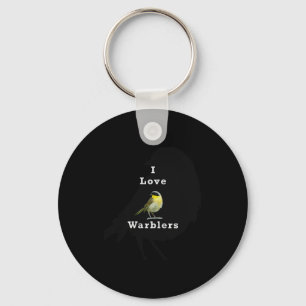Common Yellowthroat Warbler ”i Love Warblers” Prem Key Ring
