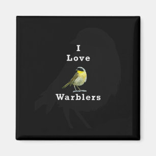 Common Yellowthroat Warbler ”i Love Warblers” Prem Magnet