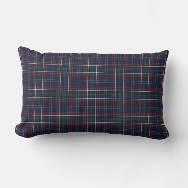 Commonwealth of Massachusetts Tartan Lumbar Cushion (Front)