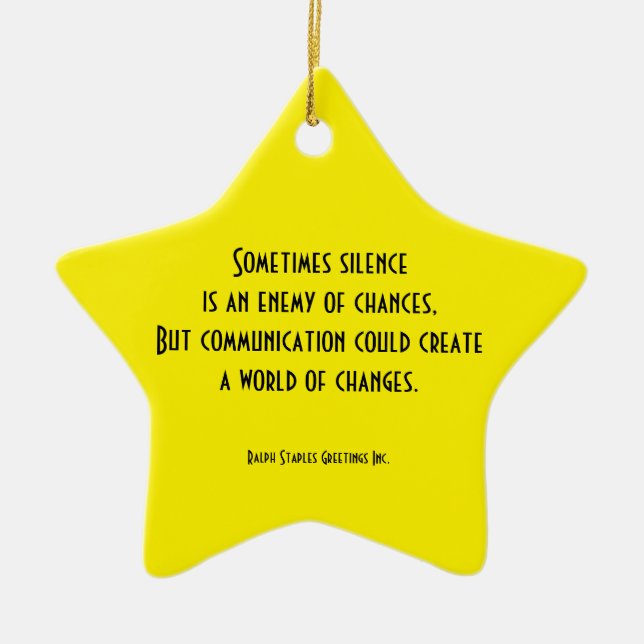 communication ceramic tree decoration (Front)