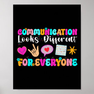 Communication Looks Different For Everyone Autism  Poster