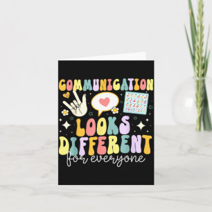 Communication Looks Different For Everyone Speech  Card