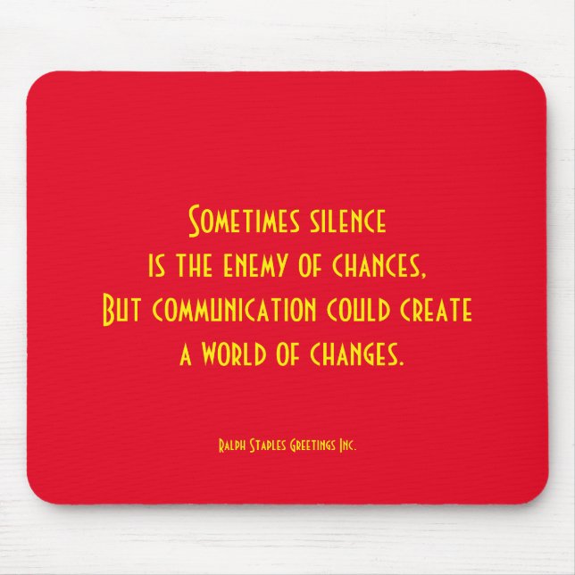 Communication Mouse Pad (Front)