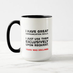 Communication Skills - Sarcastic Introvert Design Mug