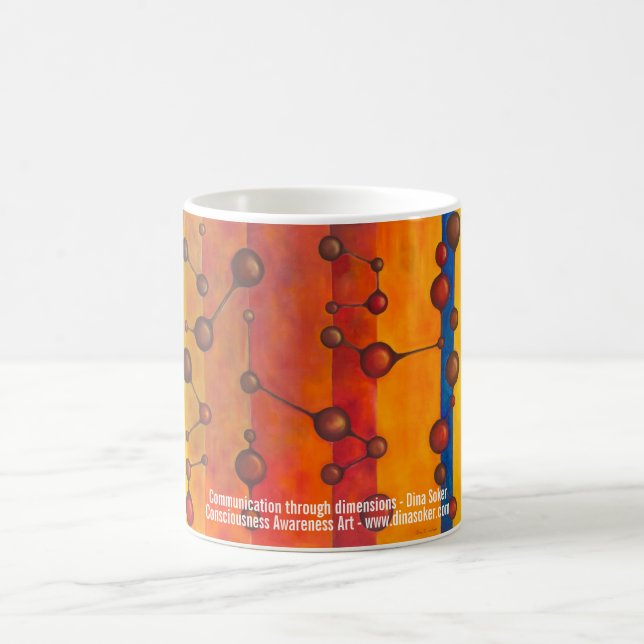 Communication through dimensions coffee mug (Center)