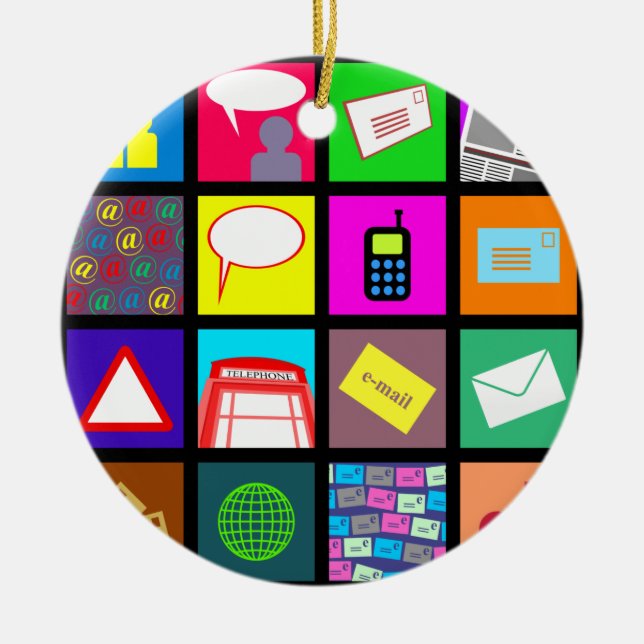 Communication Tile Wallpaper Ceramic Tree Decoration (Front)