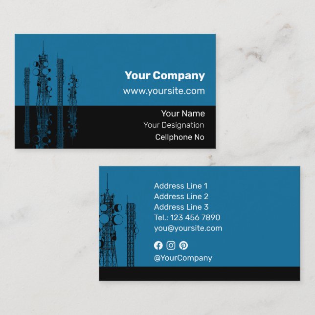 Communication Towers Business Card (Front/Back)