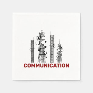 Communication Towers Napkin