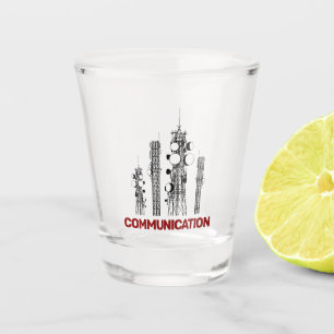 Communication Towers Shot Glass