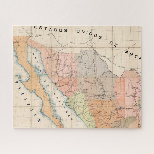 (Communications Letter) Map of Mexico Jigsaw Puzzle (Horizontal)