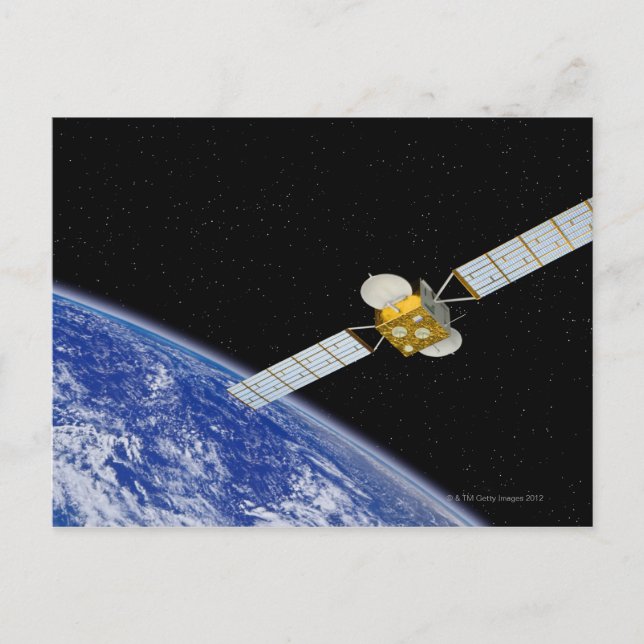 Communications Satellite Postcard (Front)