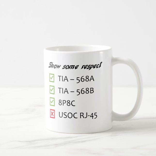 Communications Wiring Colours Mug (Right)