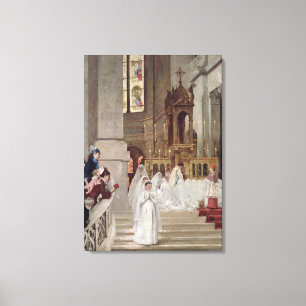 Communion at the Church of the Trinity, 1877 Canvas Print