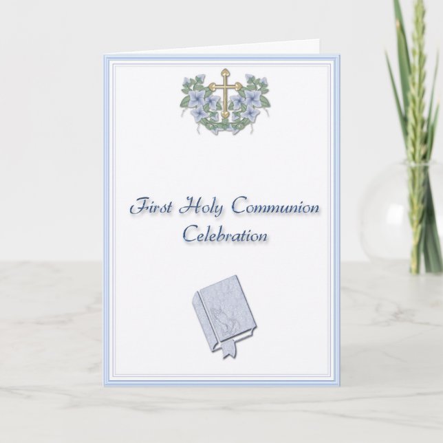 Communion Blue Invitation (Front)