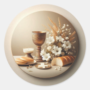 Communion - Body & Wine Classic Round Sticker