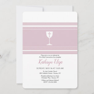 Communion Cup Pink Invitation