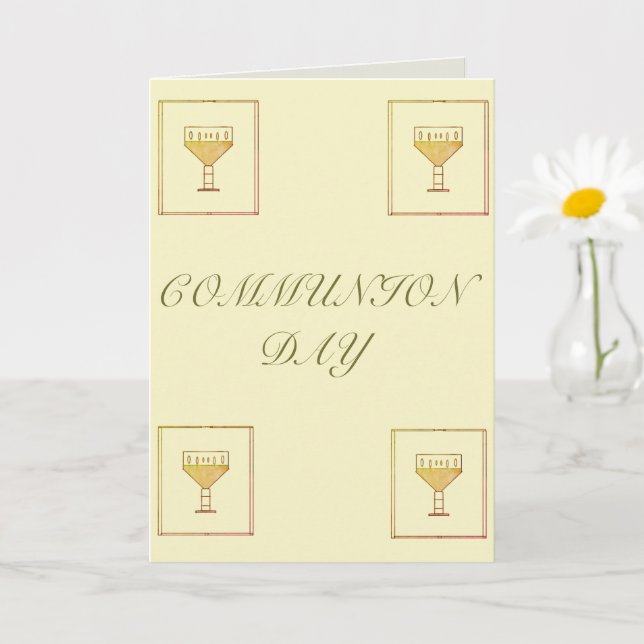 Communion Day Folded Greeting Card (Small Plant)