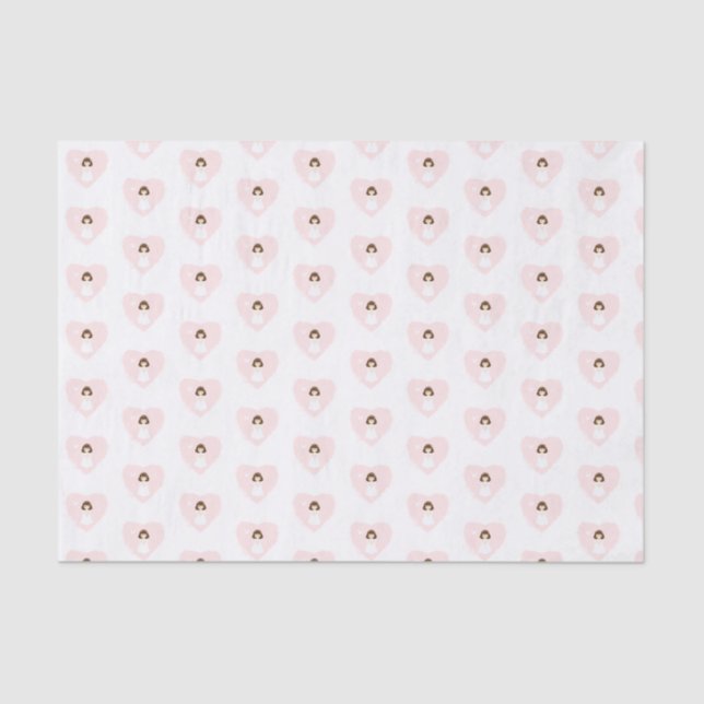 Communion Dove Blonde Girl Tissue Paper (Front)