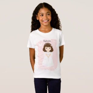 Communion Dove Brunette Girl T-Shirt