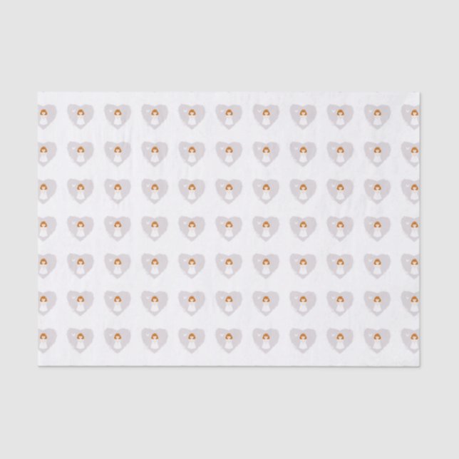 Communion Dove Redhead Girl Tissue Paper (Front)