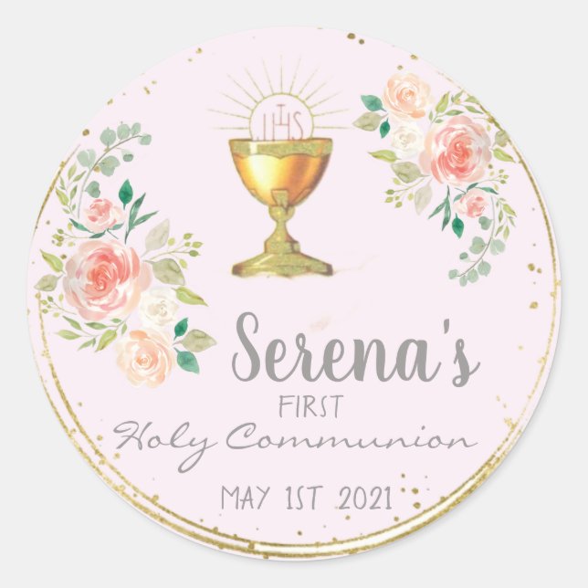 Communion Favour Sticker (Front)