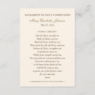Communion Holy Family Remembrance Holy Card